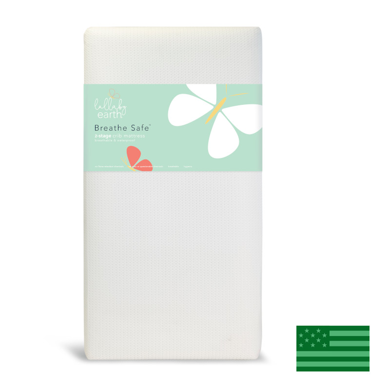 Lullaby Earth Breathe Safe 2 Stage Crib Mattress - Waterproof